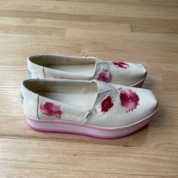 TOM’S Alpargata Platform Slip On Shoes Size 11 in Excellent Condition - Picture 13 of 15